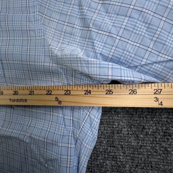 Gitman Bros For Fashion Post Louisville Blue White Plaid 16.5 34 Button Up Shirt - Picture 6 of 14